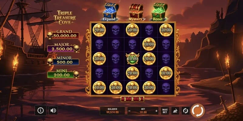 Triple Treasure Cove - Príomhscáileán le Ríleanna agus Bá Mara foghlaitheoirí